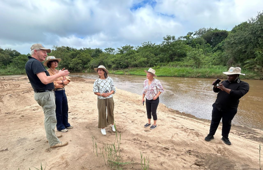 Dutch ambassadors in Eswatini at riverside
